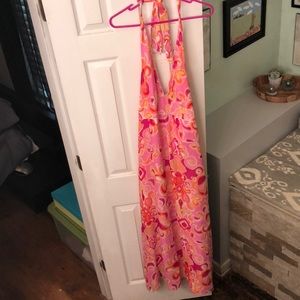 Older Lilly Pulitzer full length halter dress